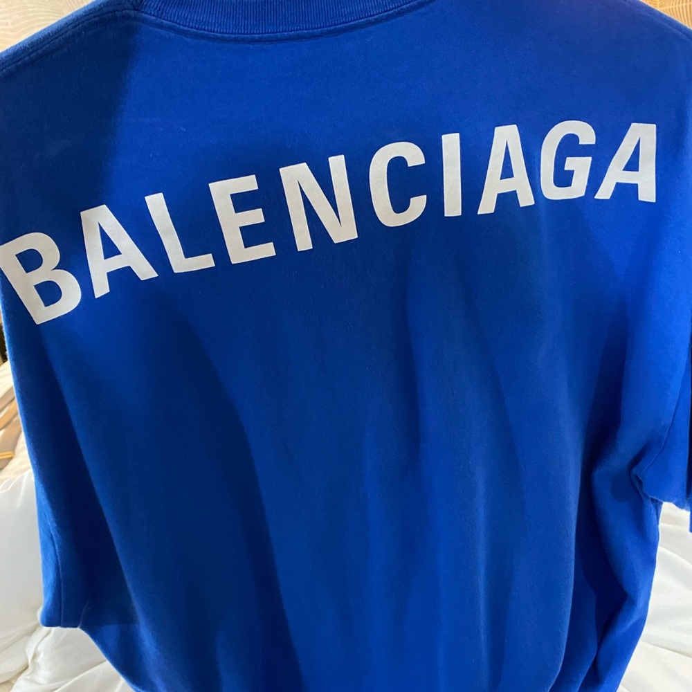 Blue balenciaga oversized shirt